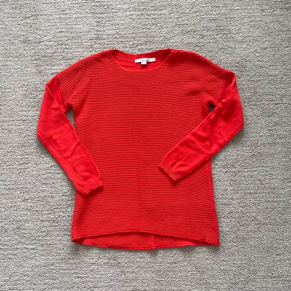 Boden Women’s Red Knit Sweater Fall Winter Casual Maximalist Thanksgiving